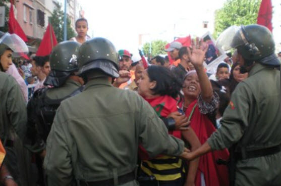 الأمن يحمي "العدل والإحسان" في مسيرة الدار البيضاء