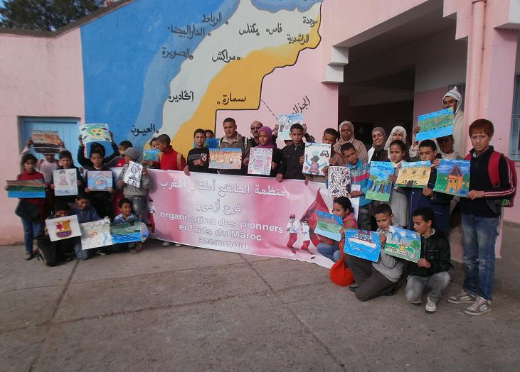 على هامش اختتام فعاليات الدورة الخامسة لمهرجان الطلائع للمؤسسات التعليمية لمنظمة الطلائع بآزمور