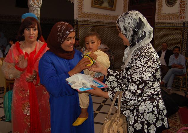 حفل اعذار لفائدة اطفال  مجموعة مدارس الحوزية من قبل الجمعية المغربية للاطفال ذوي الاحتياجات الخاصة