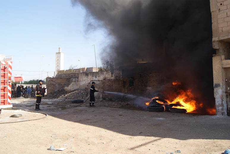 حريق بالزمامرة يزرع الرعب وسط الساكنة