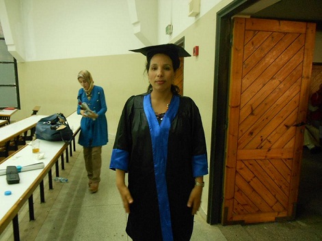 المستشارة بجماعة سيدي اسماعيل الطالبة الباحثة حياة بركات تحصل على شهادة الماستر