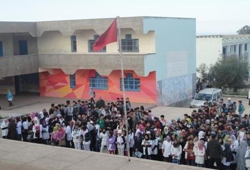 إعدادية الورد بهشتوكة تقف وقفة احتجاجية بعد اختراق حرمتها