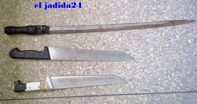 سيدي بنور:القبض على عصابة إجرامية مدججة بالاسلحة البيضاء