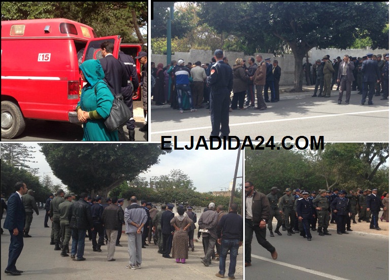 إصابة رجل أمن بجروح وعدة محتجين وتوقيف 3 أشخاص عقب فض اعتصام لمحتجين أمام مقر العمالة