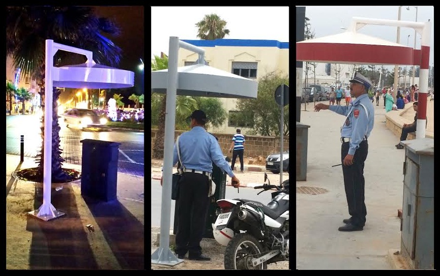 رئيس الأمن الإقليمي بالجديدة يؤنسن عمل شرطة المرور بإحداث مظلات واقية