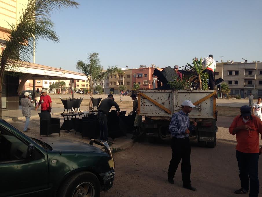 توسيع الحملة ضد احتلال الملك العمومي بالجديدة لتصل الى حي السلام وشارع جبران خليل جبران