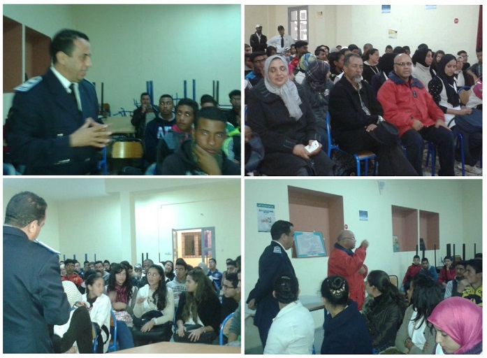 العنف المدرسي.. شعار اللقاء التواصلي بين أطر الأمن الإقليمي بالجديدة وتلاميذ ثانوية ابن خلدون