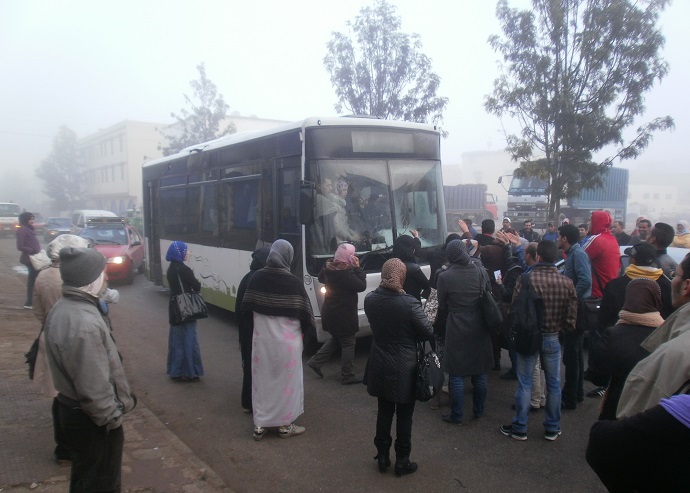 مواطنون يمنعون حافلة للنقل الحضري بآزمور من مواصلة مسيرتها