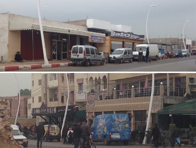 بنايات عشوائية تتحول إلى مقاهي و دكاكين تجارية بجماعة مولاي عبد الله