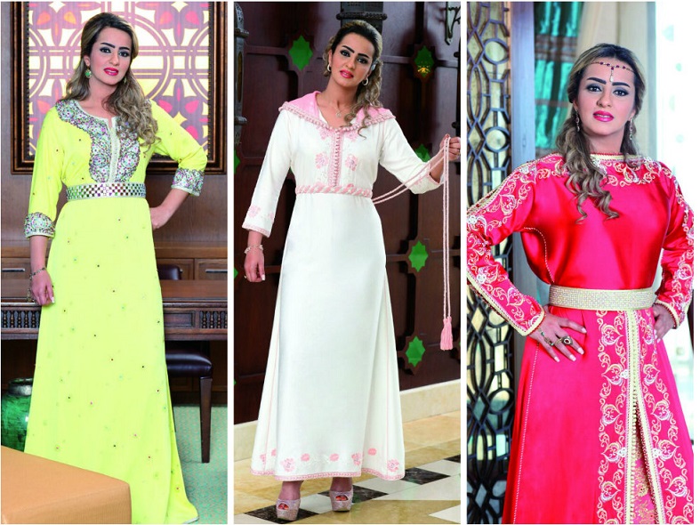 جمعية الايادي البيضاء بالجديدة تصمم ازياء الفنانة الداودية أثناء لقاءها مع مجلة لالة فاطمة بمنتجع مازغان