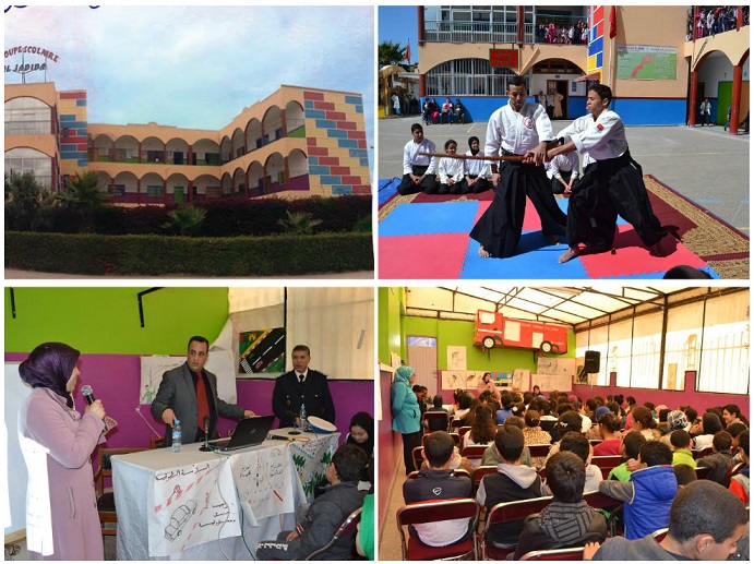 مجموعة مدارس الجديدة تنظم يوما تحسيسيا حول موضوع  السلامة الطرقية و مكافحة المخدرات