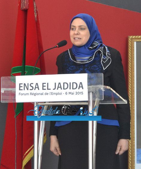 سمية بنخلدون بمنتدى التشغيل بالجديدة : توطيد الشراكة بين الجامعات والمقاولات من شأنه تجويد التكوينات المقدمة للطلبة