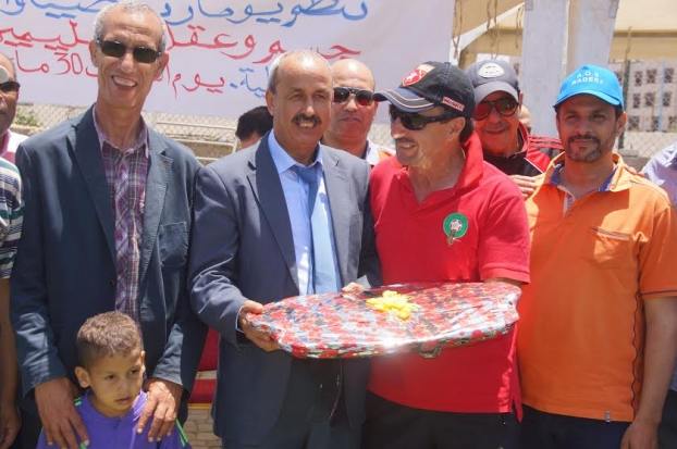 مباراة استعراضية بين قدماء الوكالة المستقلة و مدينة امليلية في يوم رياضي بالجديدة