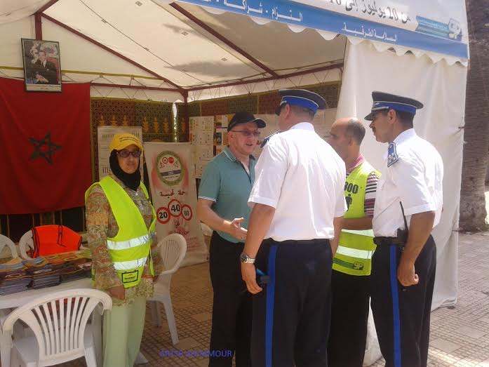 زيارة مفاجئة وتفقدية للوزير المنتدب المكلف بالنقل لخيمة السلامة الطرقية بآزمور