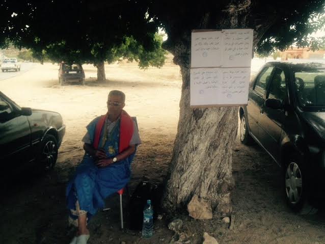 اعتصام مفتوح لناشط اعلامي بآزمور أمام قيادة سيدي علي بن حمدوش