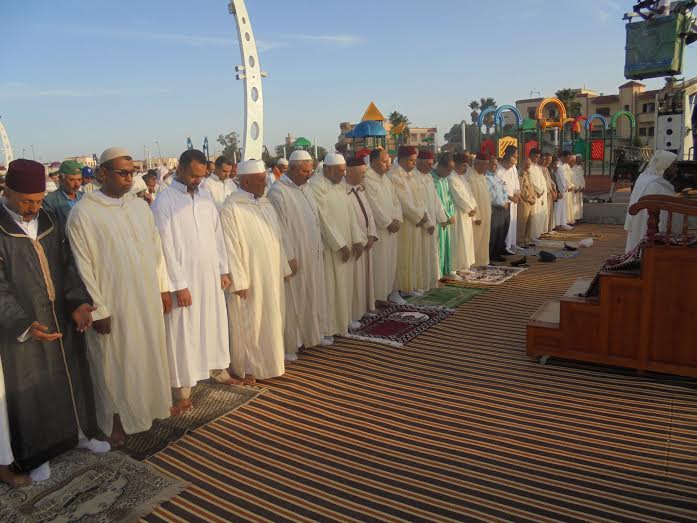 صلاة عيد الاضحى المبارك بالساحة الكبرى بالزمامرة لشهر ذي الحجة  1437