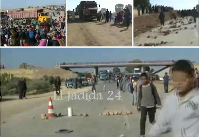 تدخل الدرك وسلطات الجديدة يجنب "الأسوأ" على الطريق الوطنية رقم 1