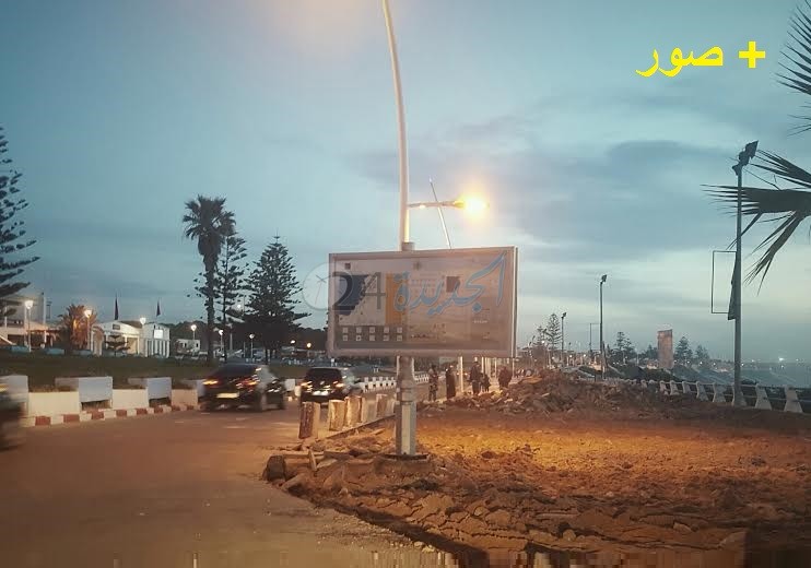انطلاق أشغال تهيئة كورنيش سيدي بوزيد والسلطات تهدم أسوار عشرات الفيلات والاقامات السياحية