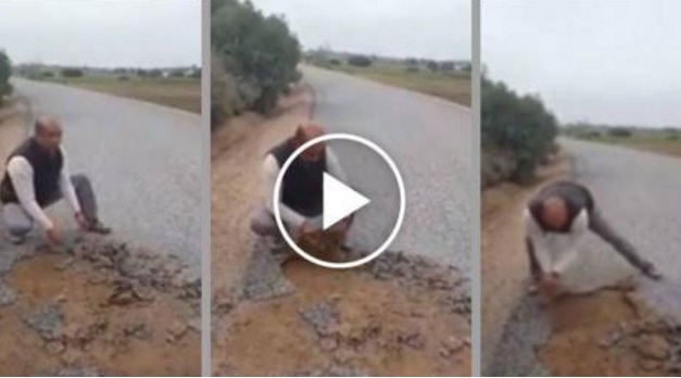 تفاعل كبير في وسائل الاعلام الوطنية مع فيديو 'الزفت المغشوش' لرئيس جماعة مولاي عبد الله