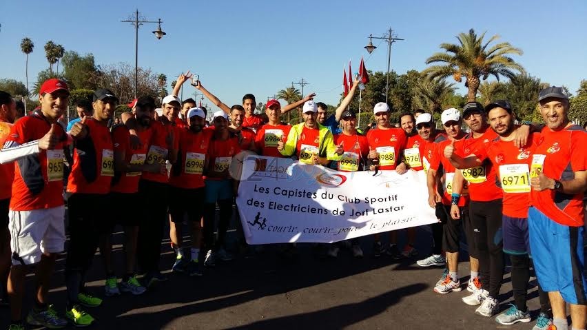 مشاركة وازنة لمنخرطي النادي الرياضي للكهربائيين بالجرف الأصفر بماراطون مراكش