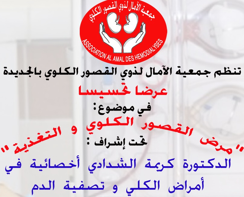 تنظيم ندوة صحية بالجديدة حول مرض القصور الكلوي والتغدية