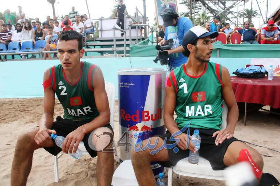 المنتخب المغربي ( أ ) يقصى من ربع النهائي البطولة العربية للكرة الطائرة الشاطئية