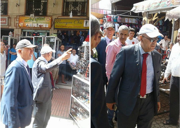 السلطات المحلية بالجديدة تشن حملة جديدة لتحرير الملك العمومي بوسط المدينة