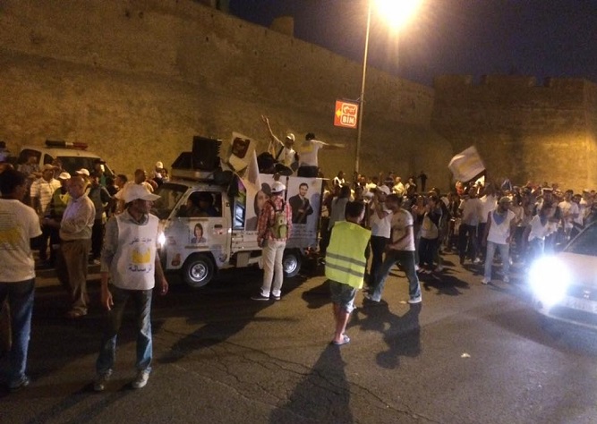 مسيرة ضخمة  لفدرالية اليسار الديمقراطي بشوارع الجديدة