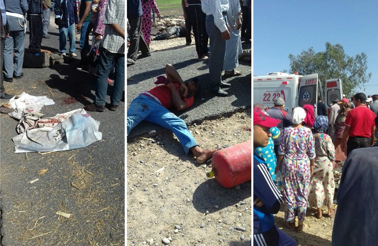 بالصور.. 13 جريحا في حادثة سير بتراب إقليم الجديدة