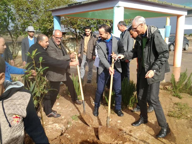 الجديدة : جمعية الزهور في عملية تشجير بمجموعة مدارس بلكندولية