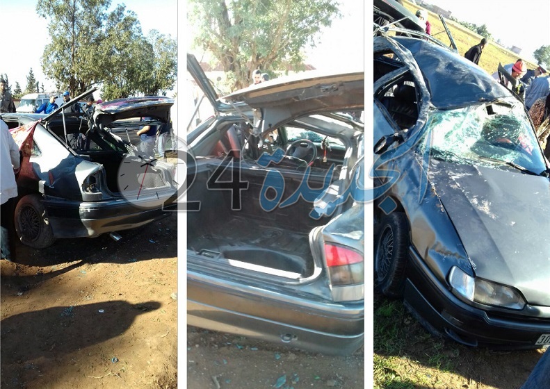 بالصور.. قتيلة و5 جرحى في حادثة سير مفجعة قرب اولاد فرج