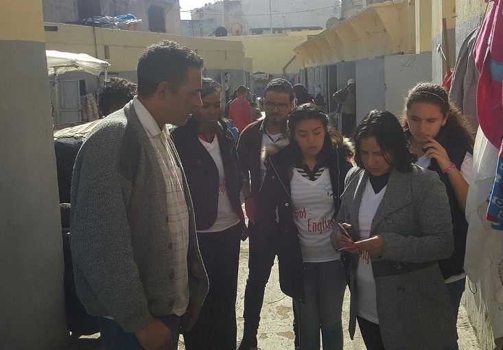 المركز اللغوي الأمريكي بالجديدة في زيارة خيرية لمبنى ''فندق الباشا'' ببوشريط