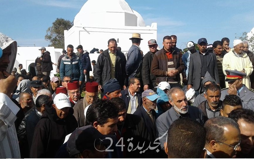 مواراة جثمان إحدى ضحيتي العملية الإرهابية في تركيا الثرى بجماعة أولاد غانم