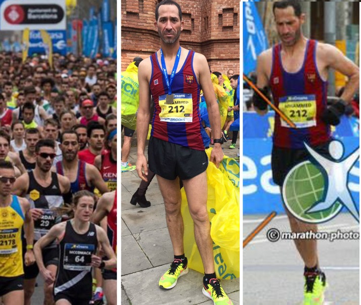 مشاركة مشرفة للبطل الجديدي محمد الصواف في نصف ماراطون برشلونة