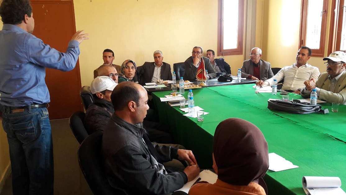تنظيم اجتماع تواصلي مع مكتب الدراسات من أجل انطلاقة برنامج عمل جماعة بولعوان 2015/2021