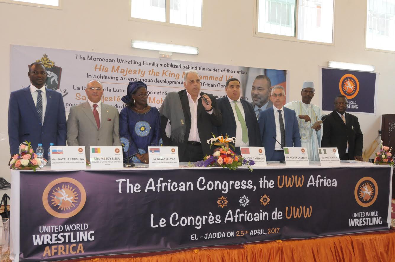 الجديدة: اعادة انتخاب فؤاد مسكوت رئيسا للاتحاد الافريقي للمصارعة