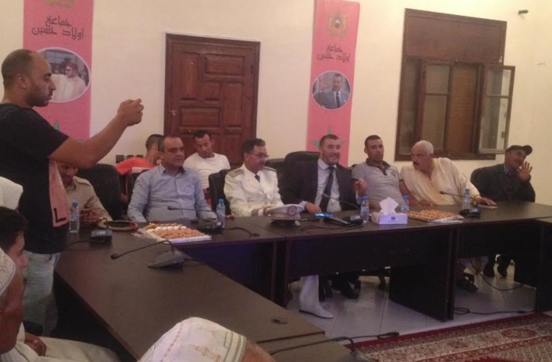 رئيس جماعة أولاد أحسين يترأس مراسيم الاستماع للخطاب الملكي السامي