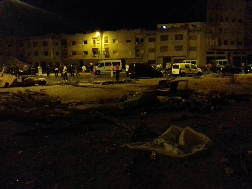 السلطات تزيل عشرات الخيم والشوايات في حملة ليلية مفاجئة بوسط الجديدة