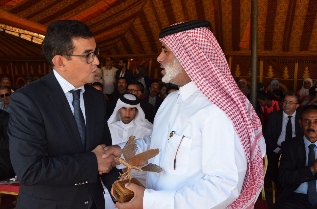 بالصور.. اسدال الستار عن الدورة الخامسة لمهرجان الصقارة بجماعة القواسم بمشاركة 4 دول