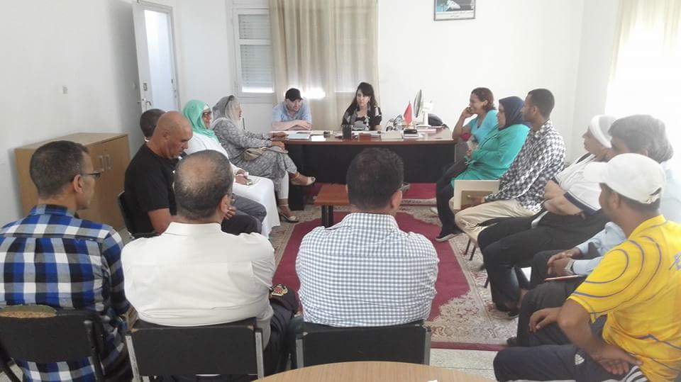 قائدة الملحقة الادارية الأولى بالجديدة تتواصل مع جمعيات المجتمع المدني