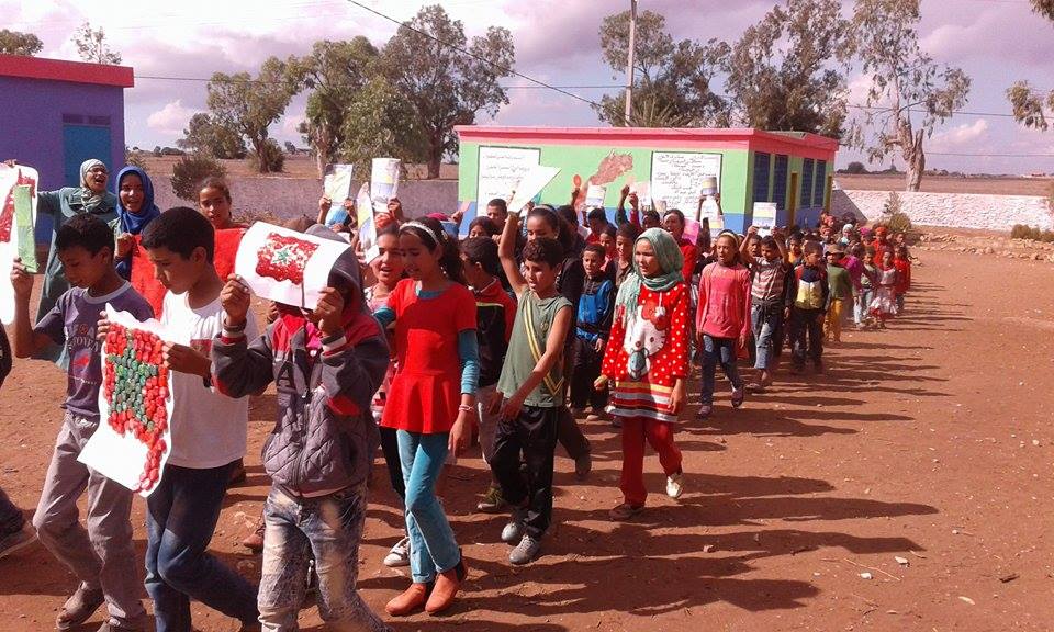 مدرسة سيدي ابهيليل باوالاد فرج تحتفل بالذكرى 42 للمسيرة الخضراء‎