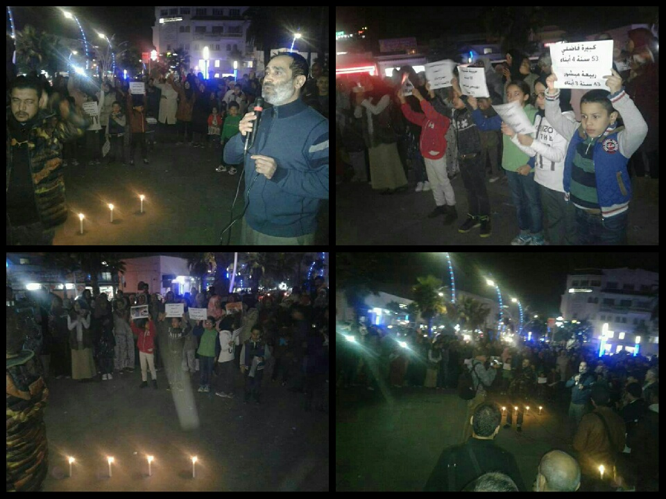 الجديدة: محتجون يخرجون للاحتجاج تضامنا مع ضحايا فاجعة الصويرة