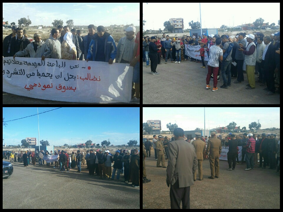 ساكنة جماعة سيدي علي بنحمدوش بآزمور تحتج على تردي الاوضاع الاجتماعية + فيديو
