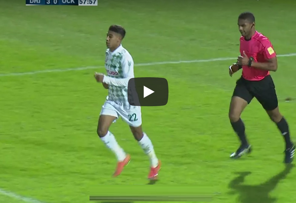 شاهد بالفيديو.. رباعية الدفاع الجديدي في مرمى أولمبيك خريبكة