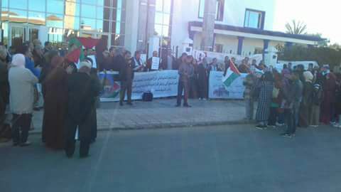 قضية القدس الشريف تجمع اساتذة و طلبة بالجديدة للتنديد بقرار ترامب المشؤوم 