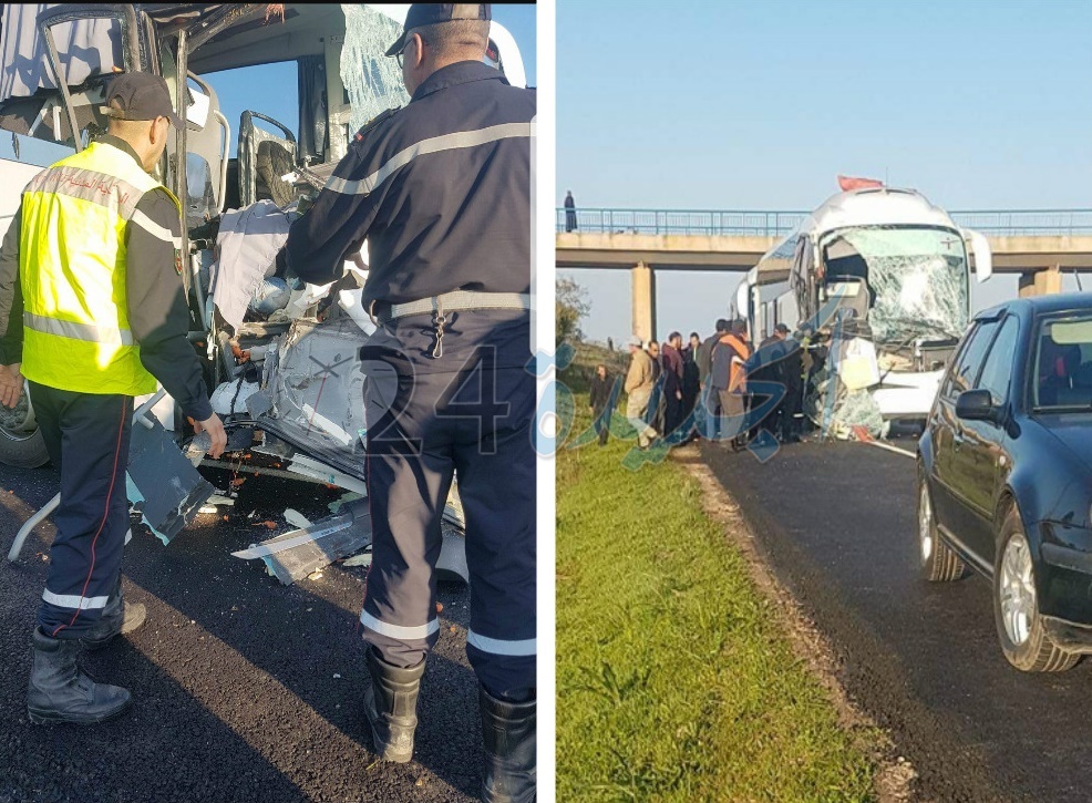 قتيل و19 جريحا في اصطدام شاحنة وحافلة لنقل المسافرين على الطريق السيار قرب الجديدة