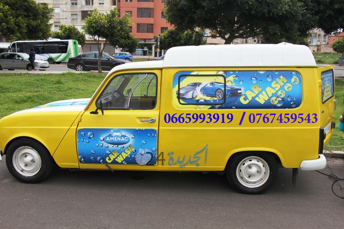 لأول مرة بالجديدة.. شاب يطلق مشروع  ''لافاج متنقل'' لغسل السيارات