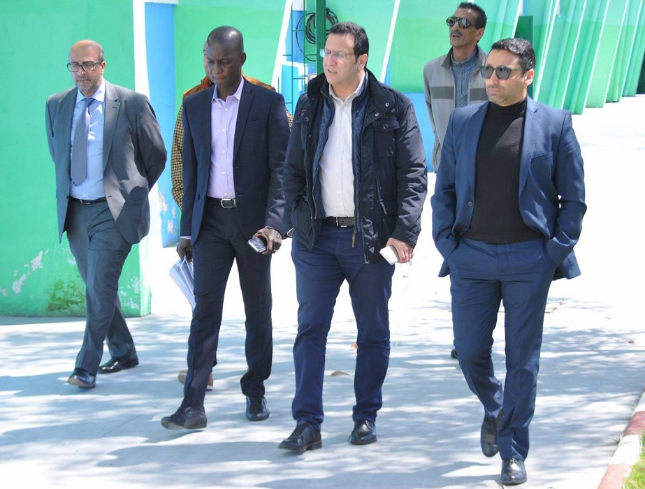 لجنة تابعة للاتحاد الإفريقي لكرة القدم تزور ملعب العبدي ومجموعة من المرافق بالجديدة