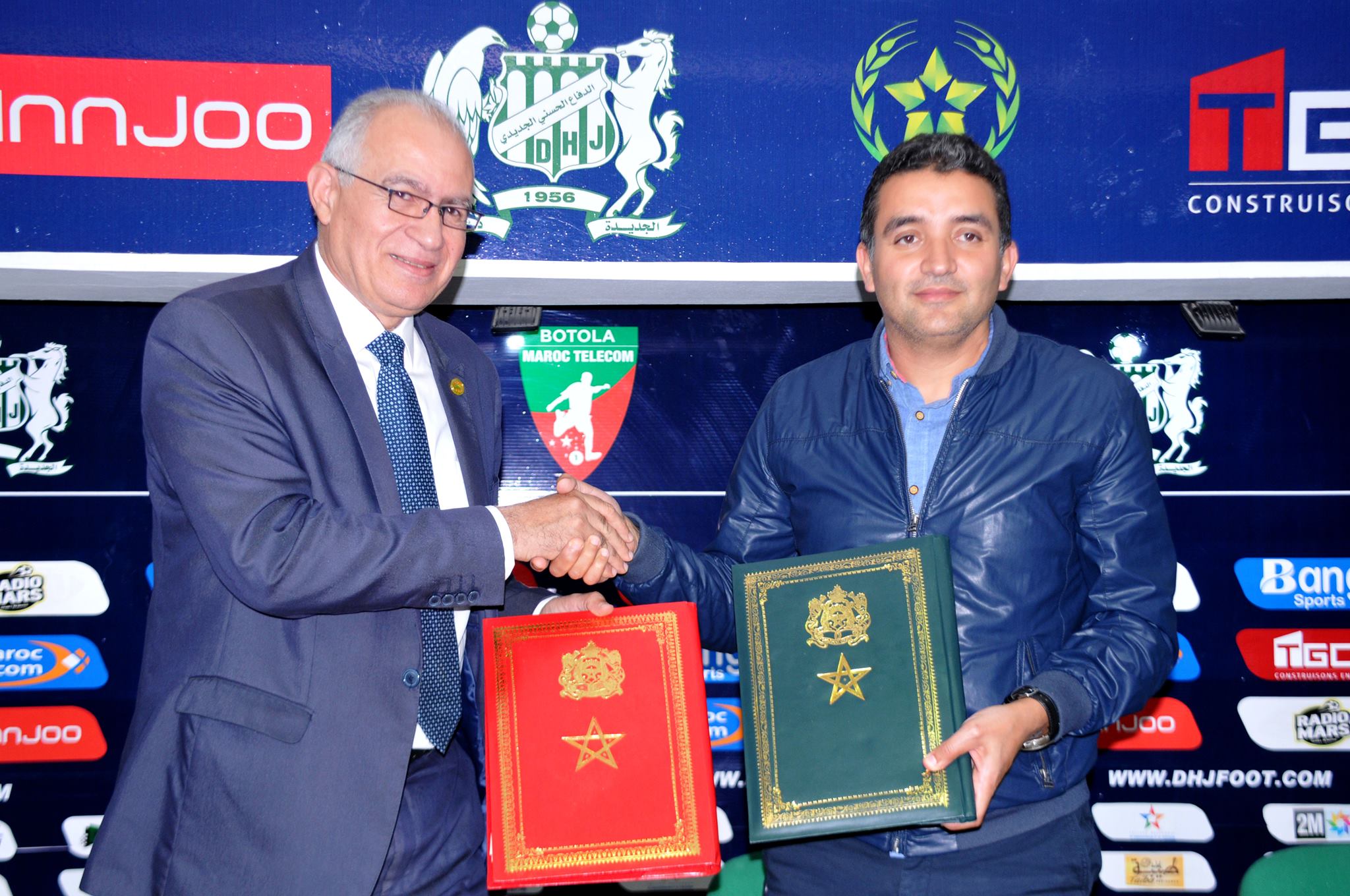 التوقيع على بروتوكول اتفاقية بين الدفاع الحسني الجديدي والنادي الأولمبي المصري بالإسكندرية