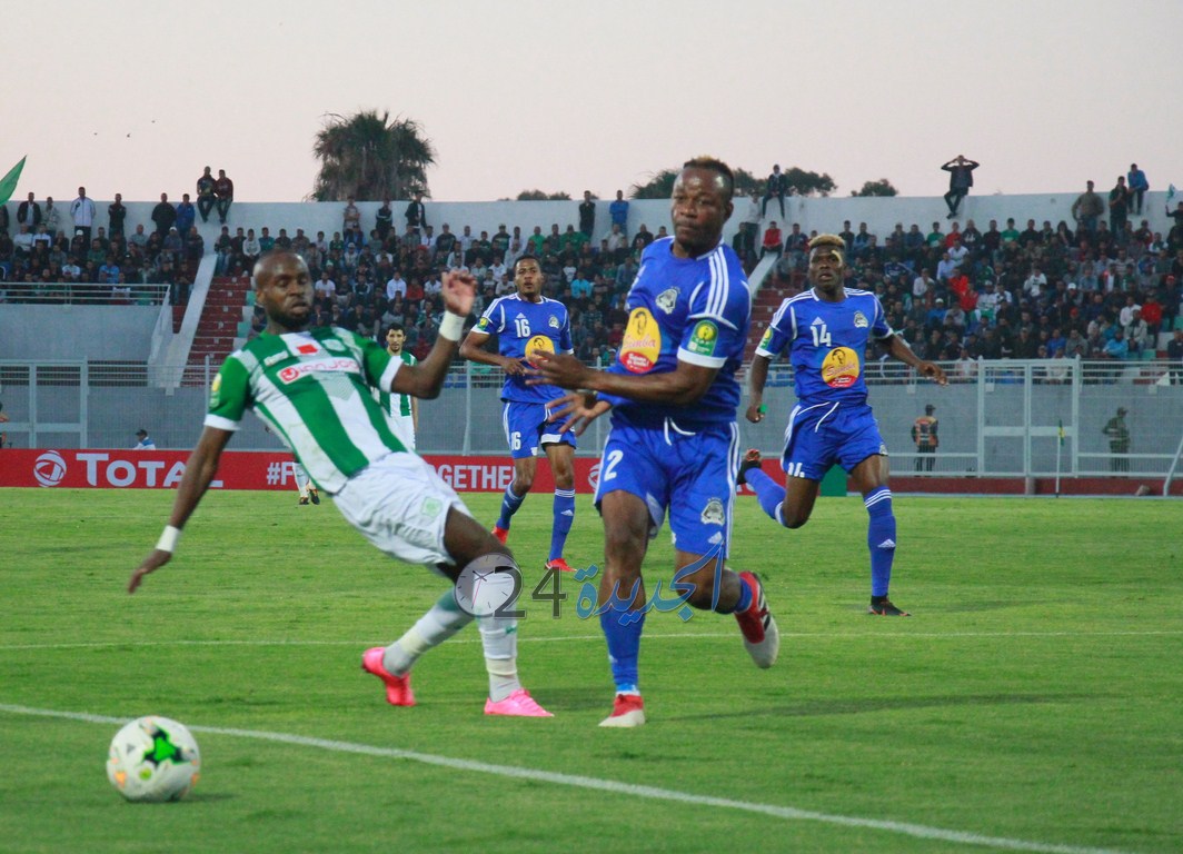 الدفاع الحسني الجديدي يتلقى هزيمة قاسية أمام فريق مازمبي في عصبة الابطال
